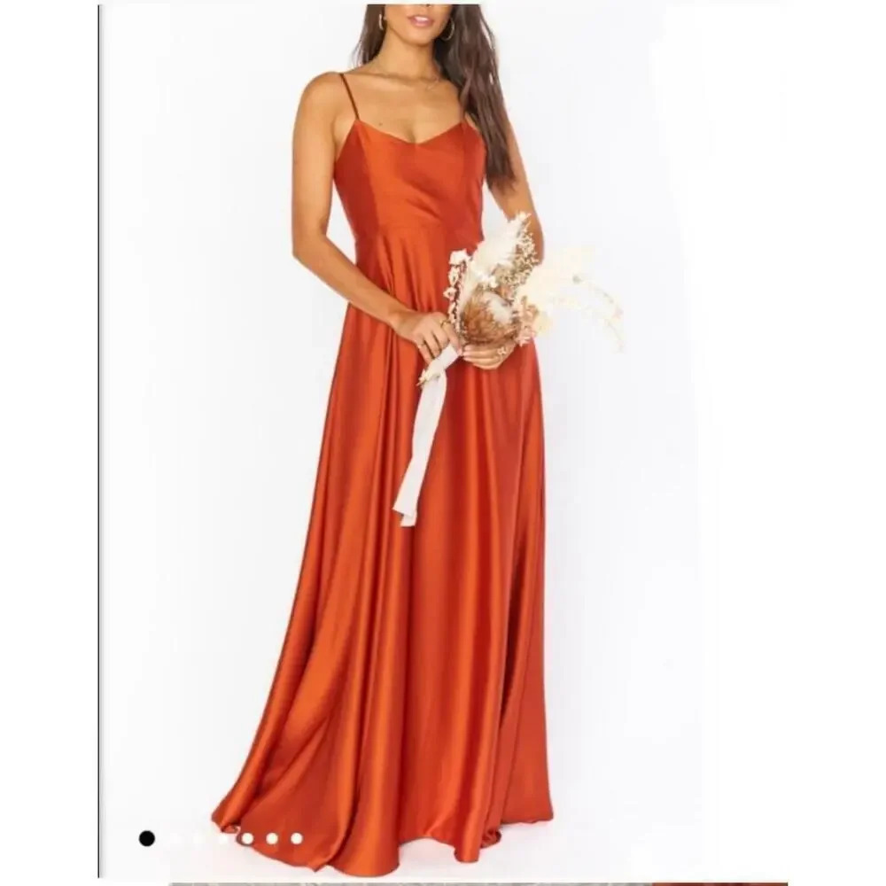 NWOT Show Me Your Mumu Faith Burnt Orange Maxi Dress Size Small